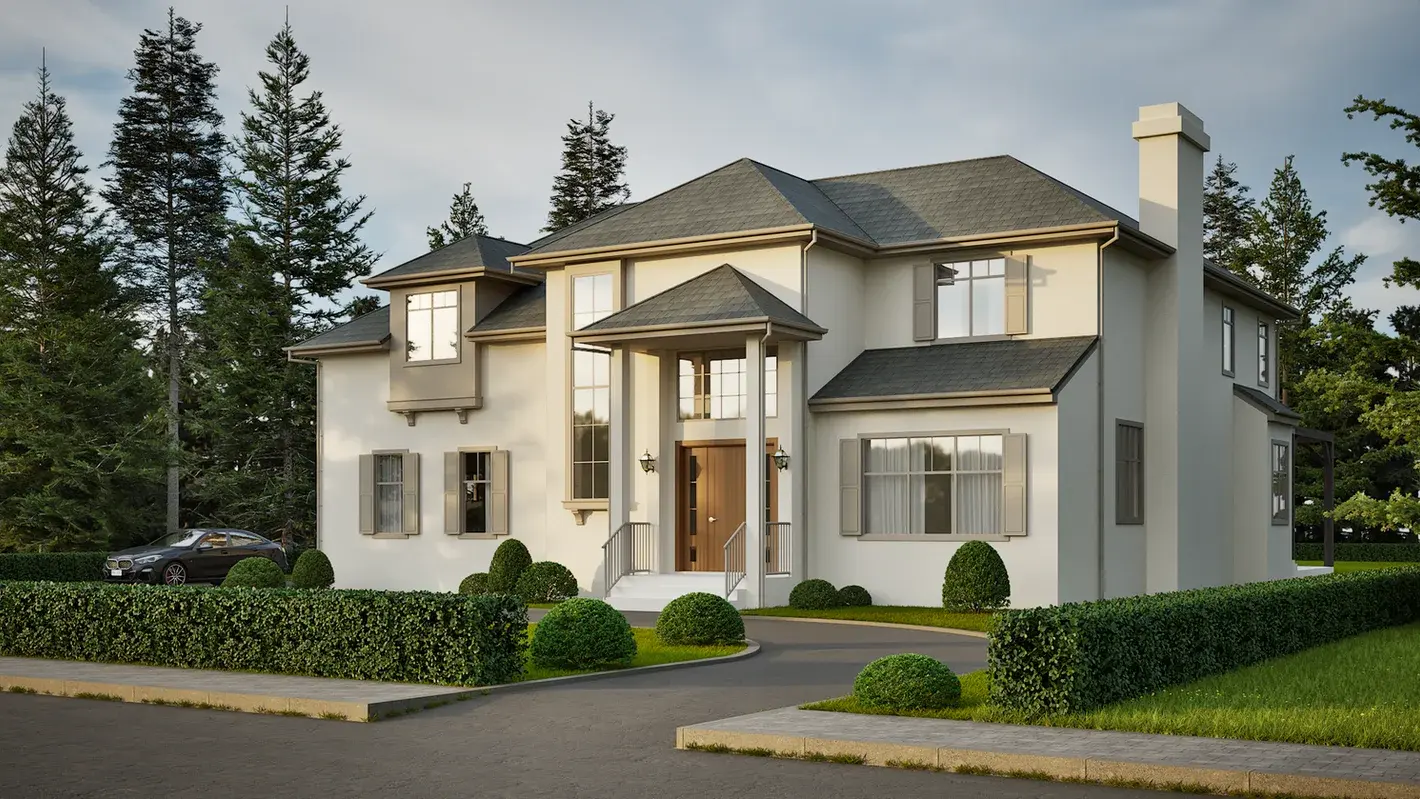 The Traditional Suburban Estate architectural visualization — view 2