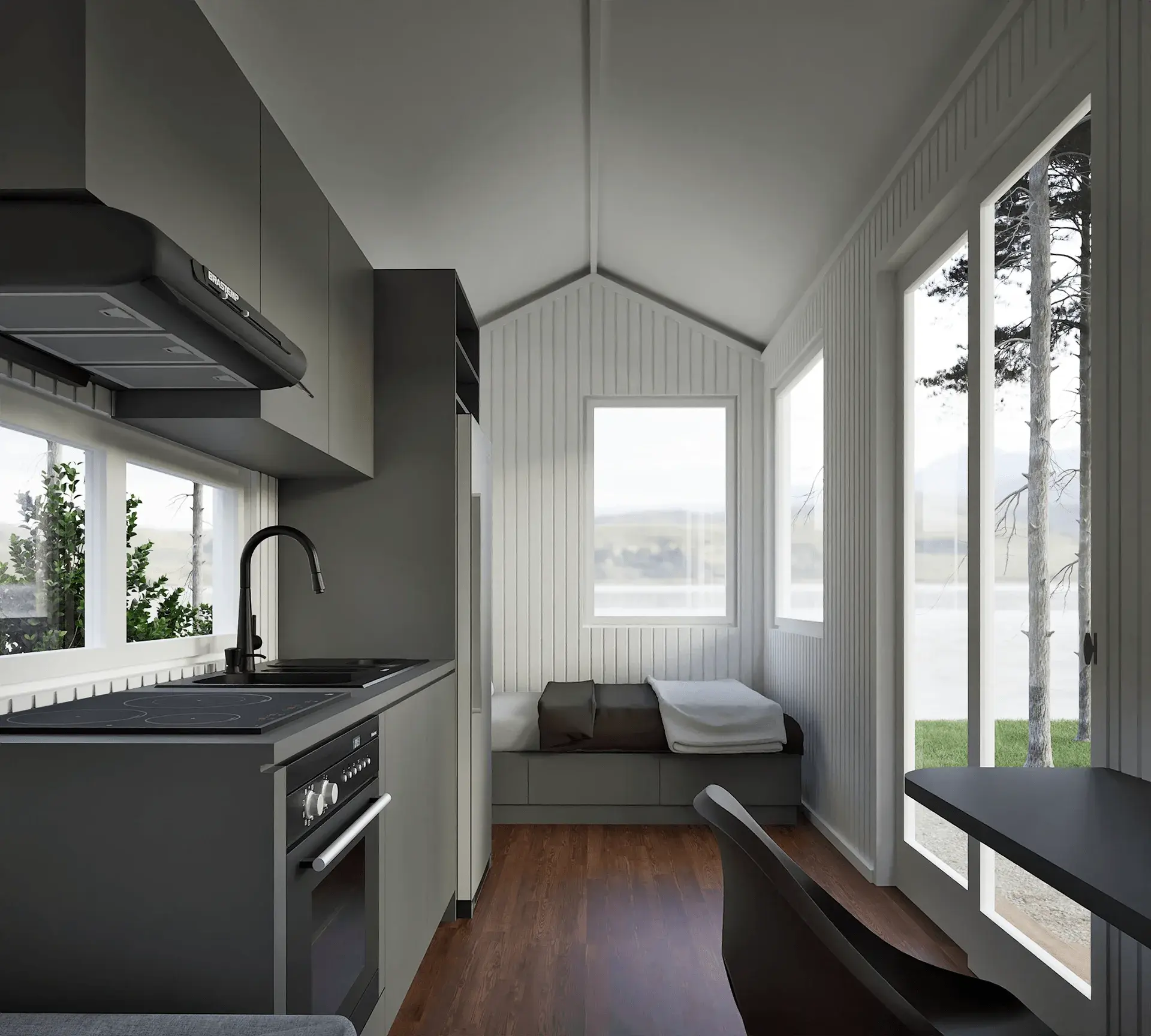 Modern Tiny House on Wheels architectural visualization — view 5