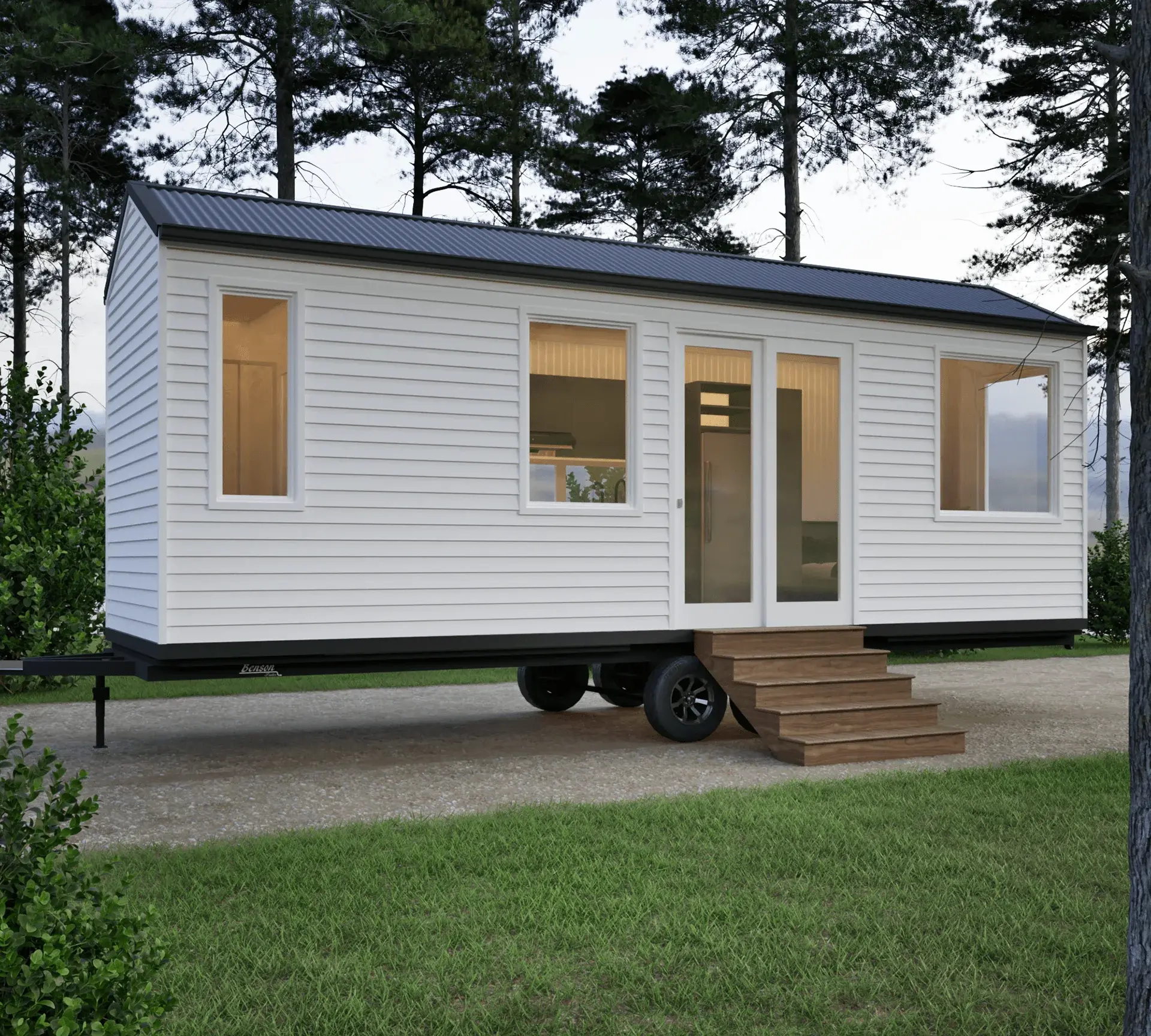Modern Tiny House on Wheels architectural visualization — view 4