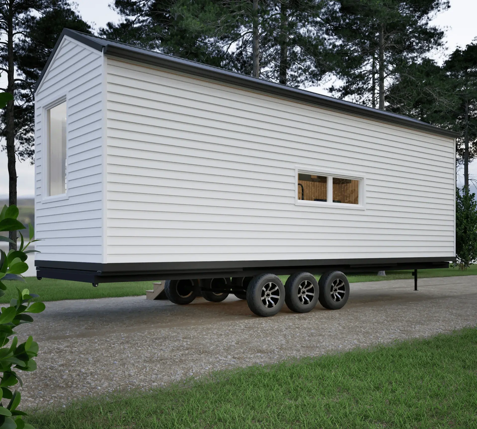 Modern Tiny House on Wheels architectural visualization — view 3