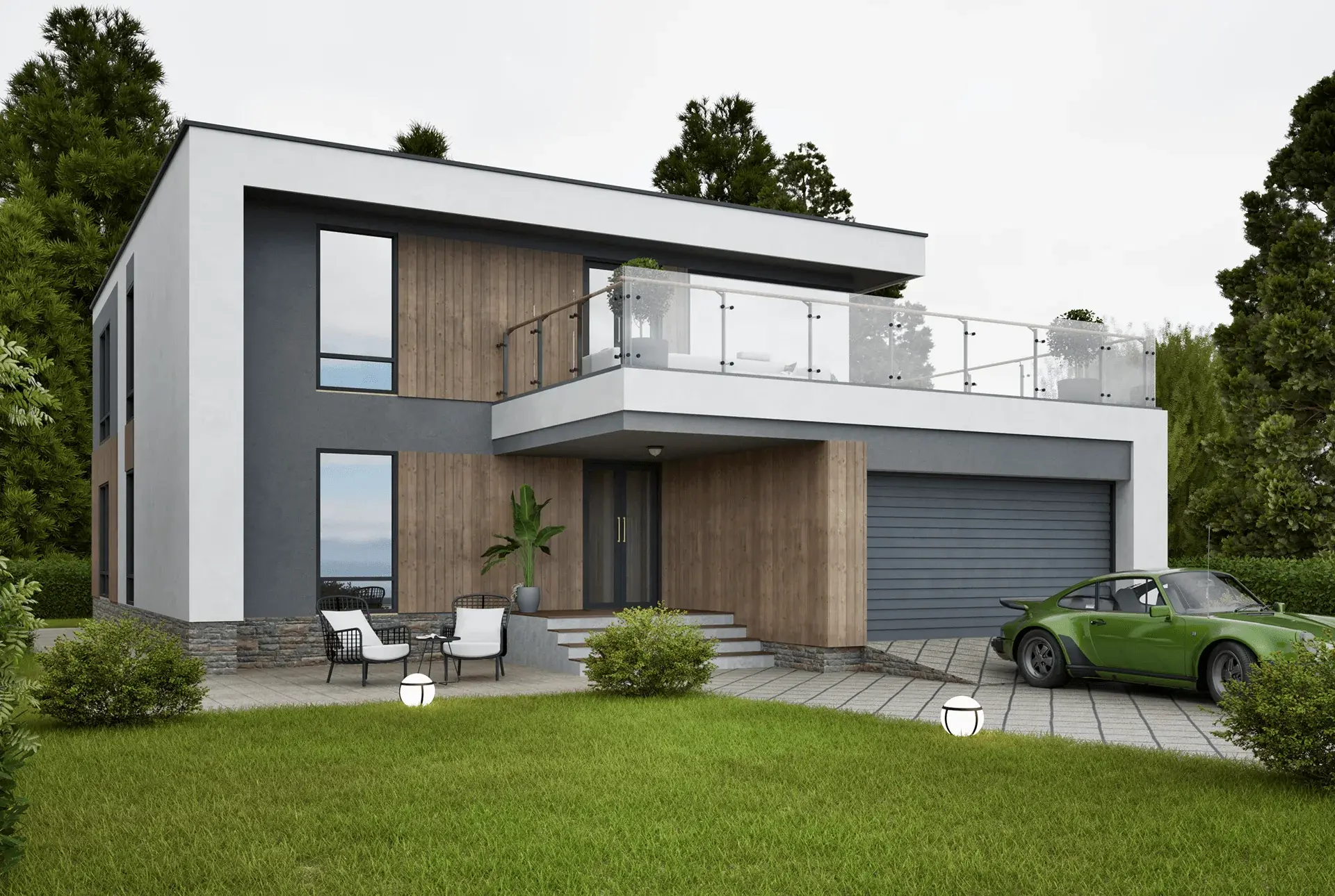 High-End Residential Exterior architectural visualization