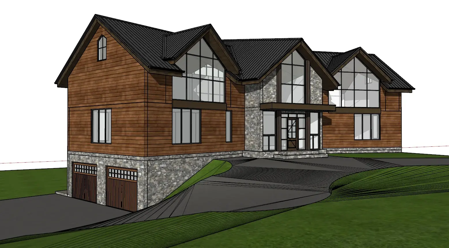 Luxury Lakeside Residence architectural visualization — view 2