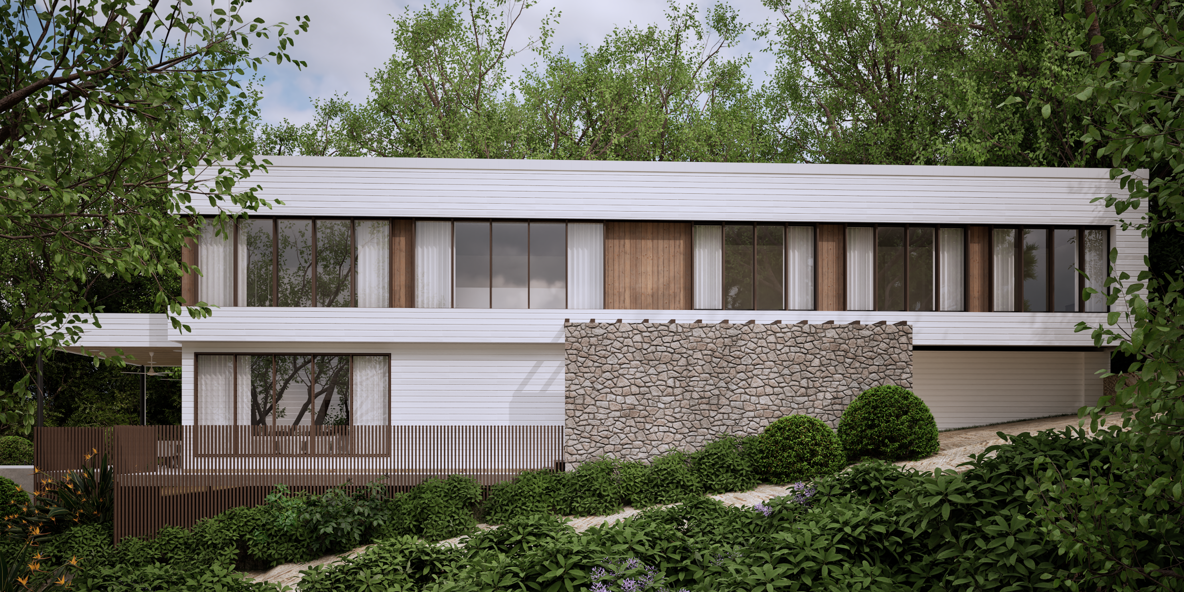 Contemporary Residential Visualization architectural visualization