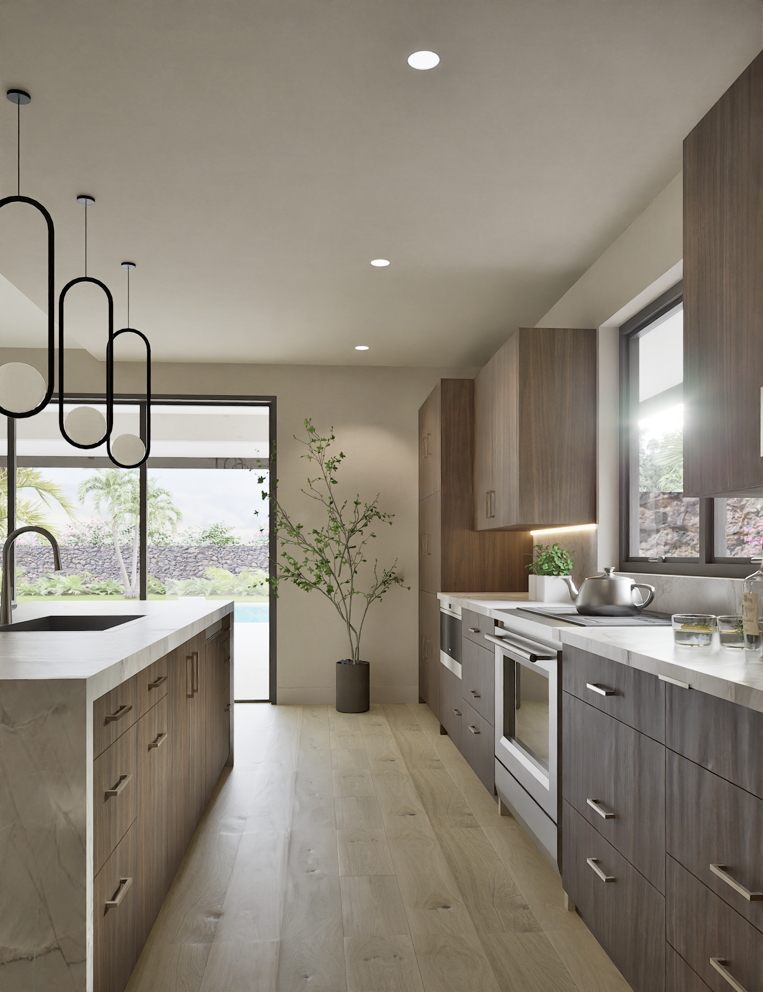 Contemporary Kitchen – Tropical Retreat Series architectural visualization
