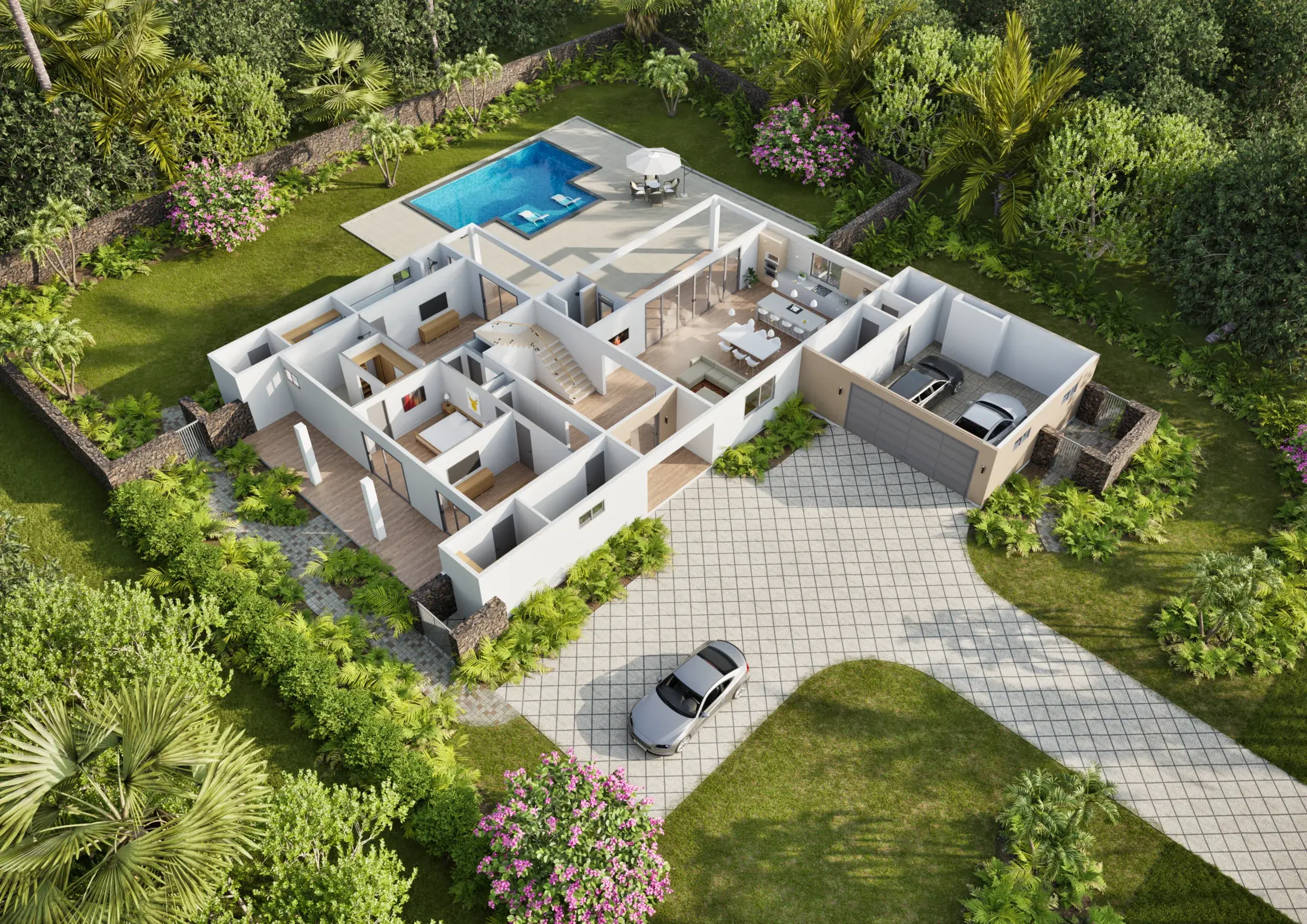 Modern Tropical Villa architectural visualization
