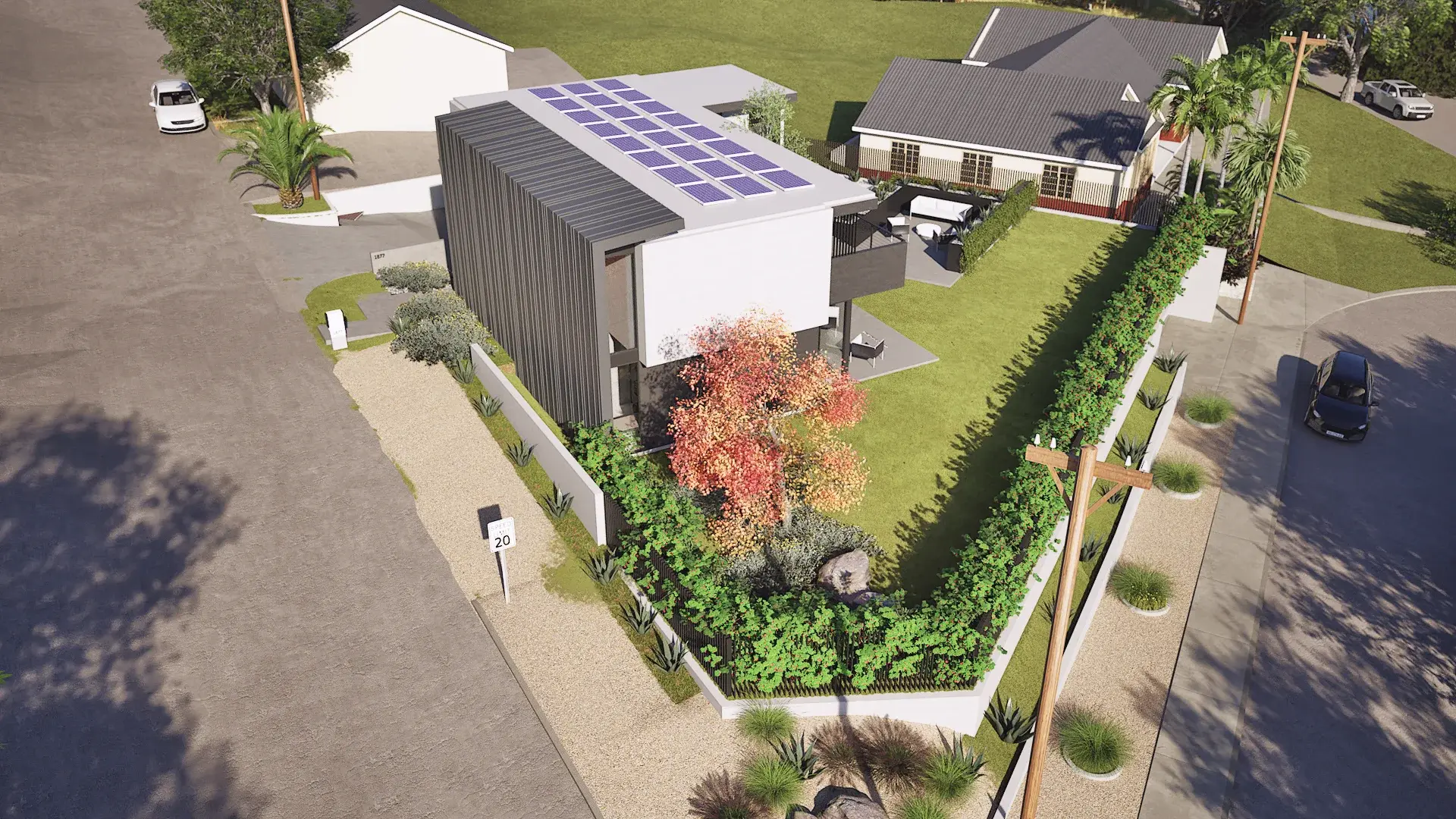 Modern Minimalist House Visualization architectural visualization — view 2
