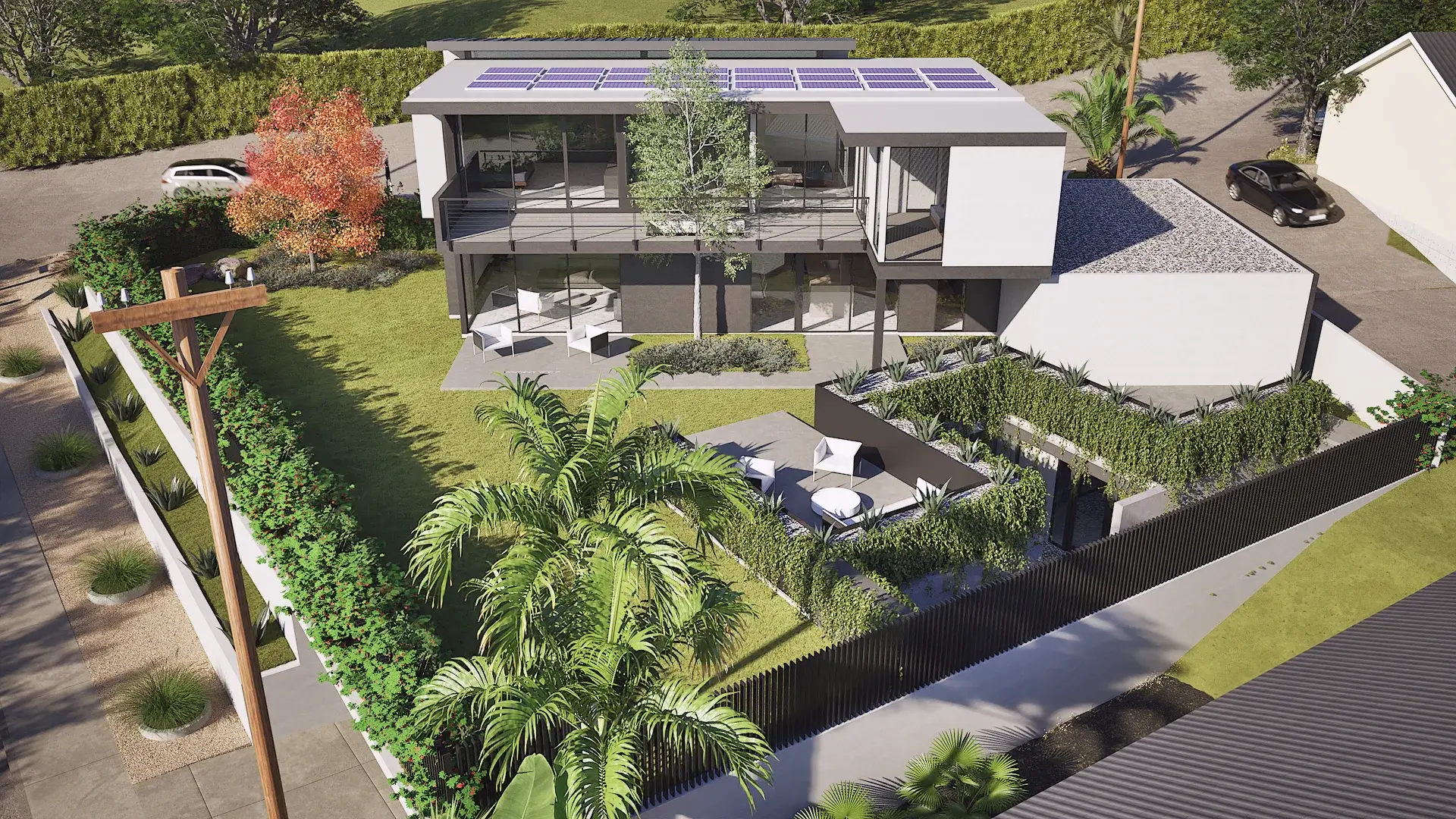 Modern Minimalist House Visualization architectural visualization — view 3