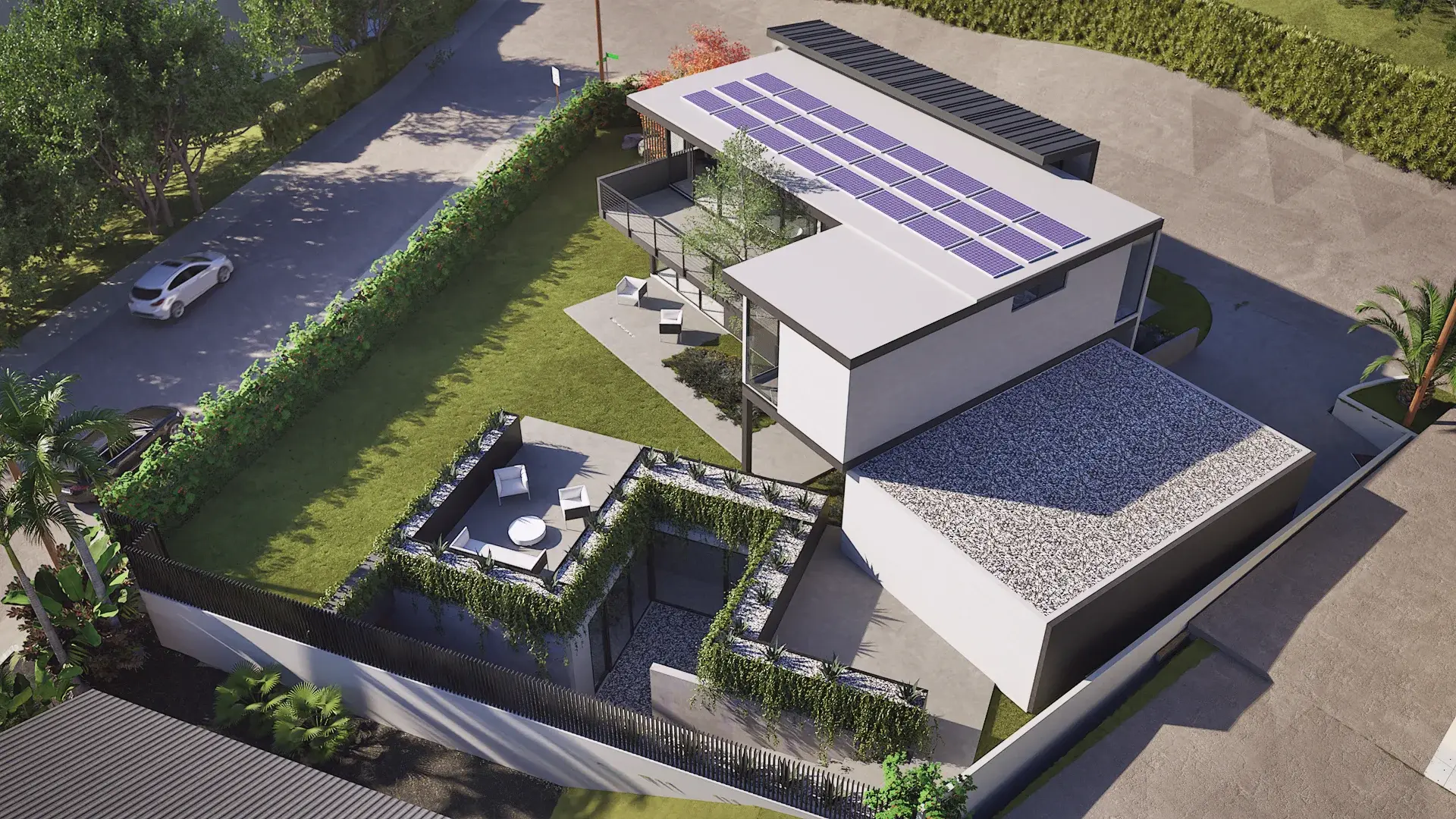 Modern Minimalist House Visualization architectural visualization — view 4