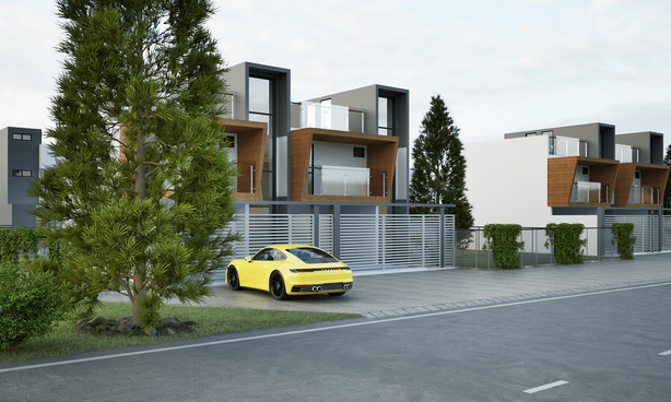 Modern Townhouse Visualization architectural visualization