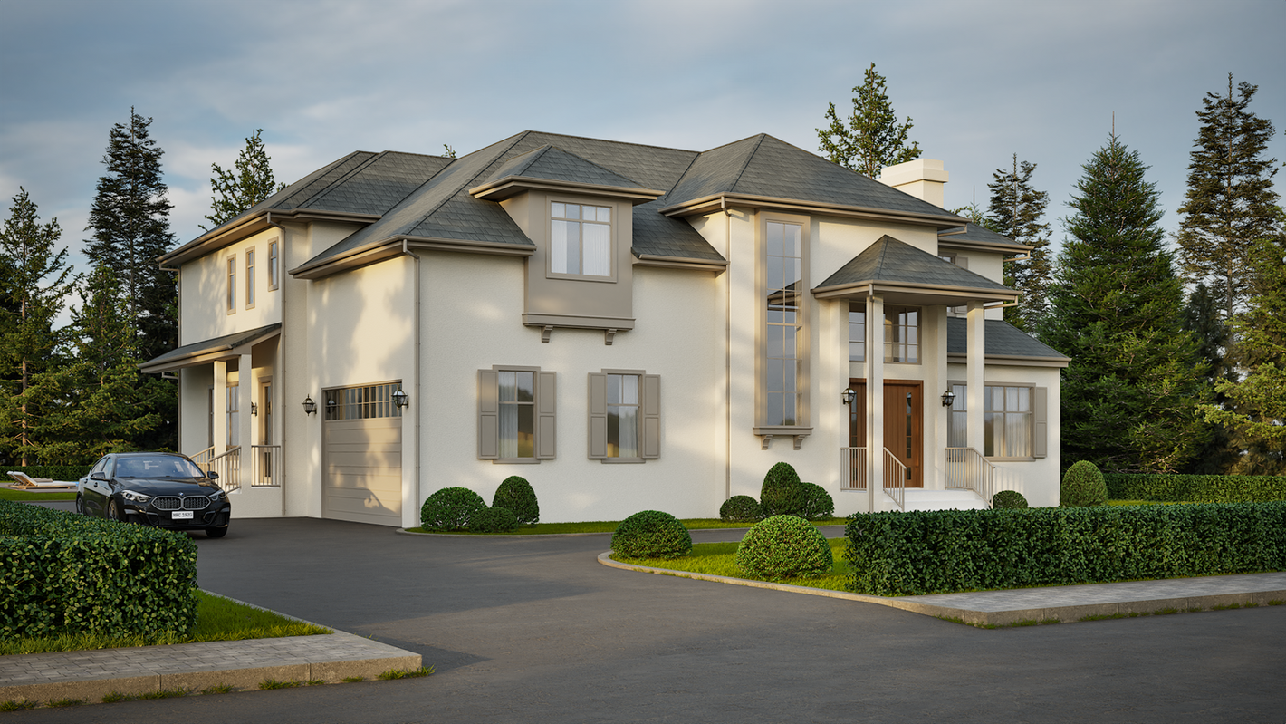 The Traditional Suburban Estate architectural visualization