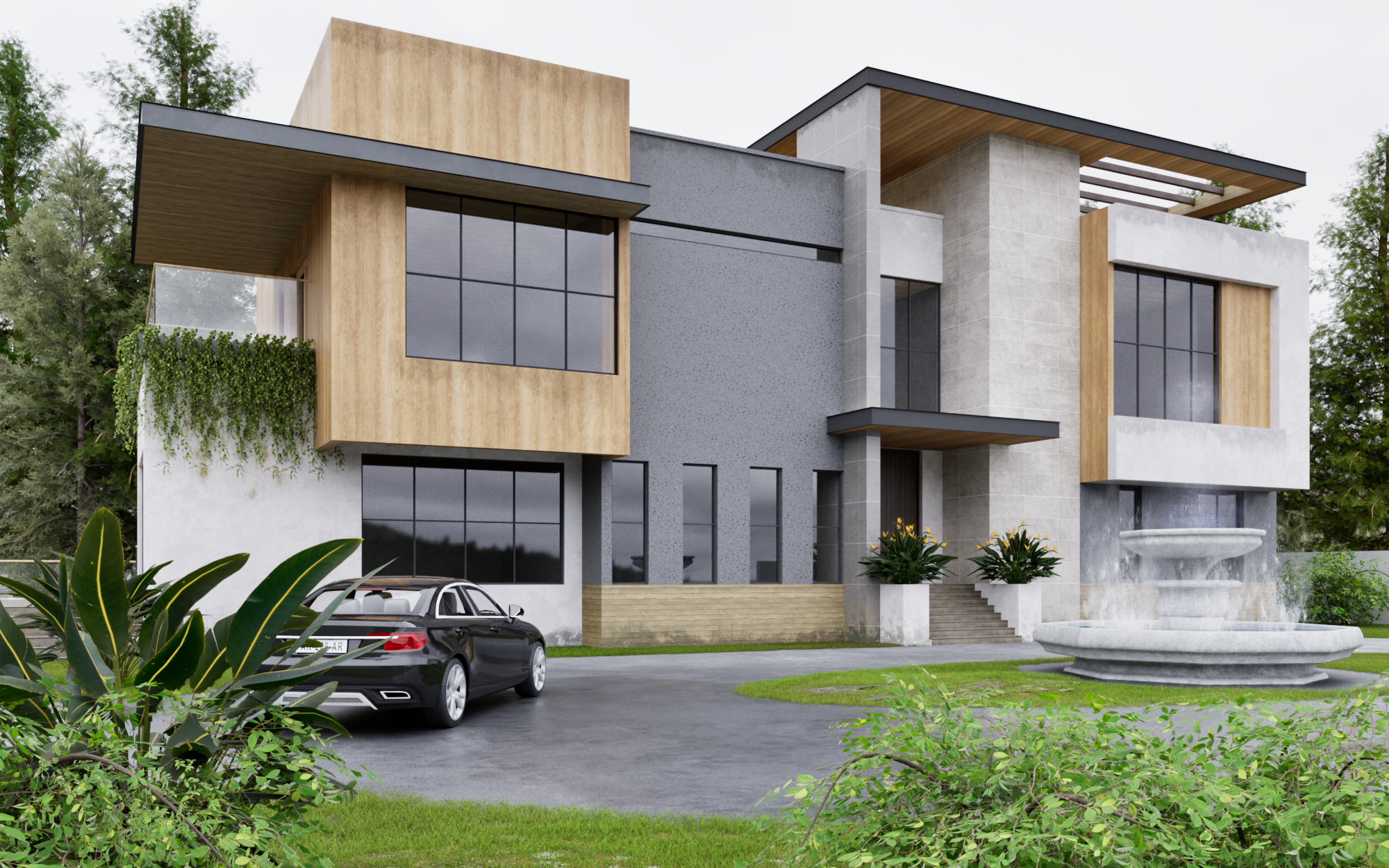 Contemporary Residential Townhouses | Exterior Visualization architectural visualization