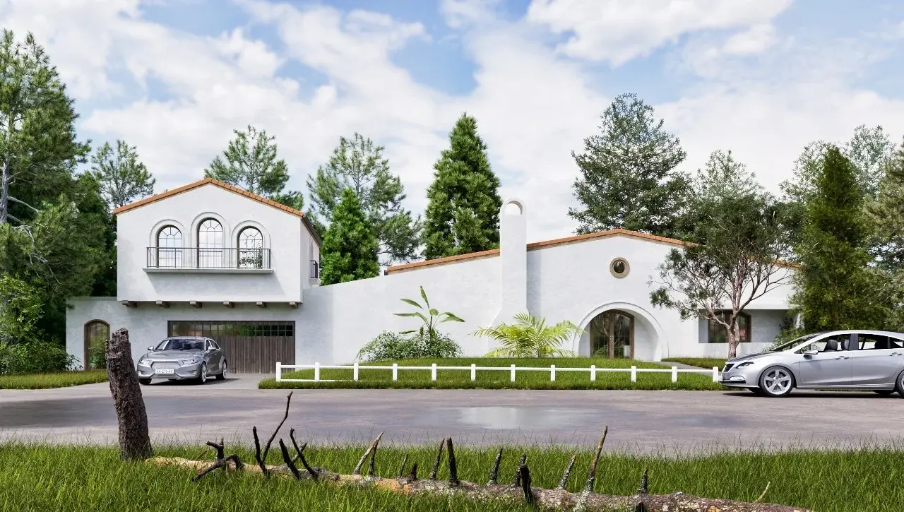 Colonial Spanish Residence architectural visualization