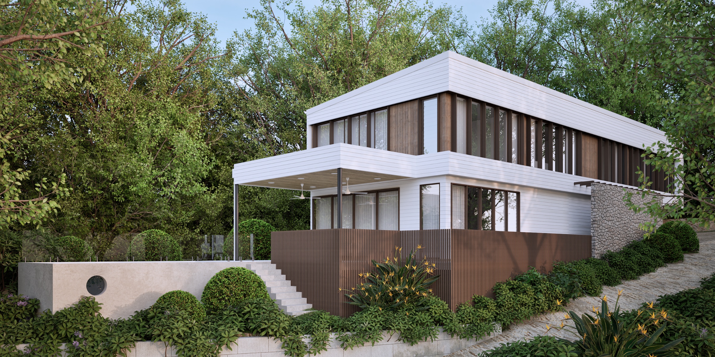 Contemporary Residential Visualization architectural visualization